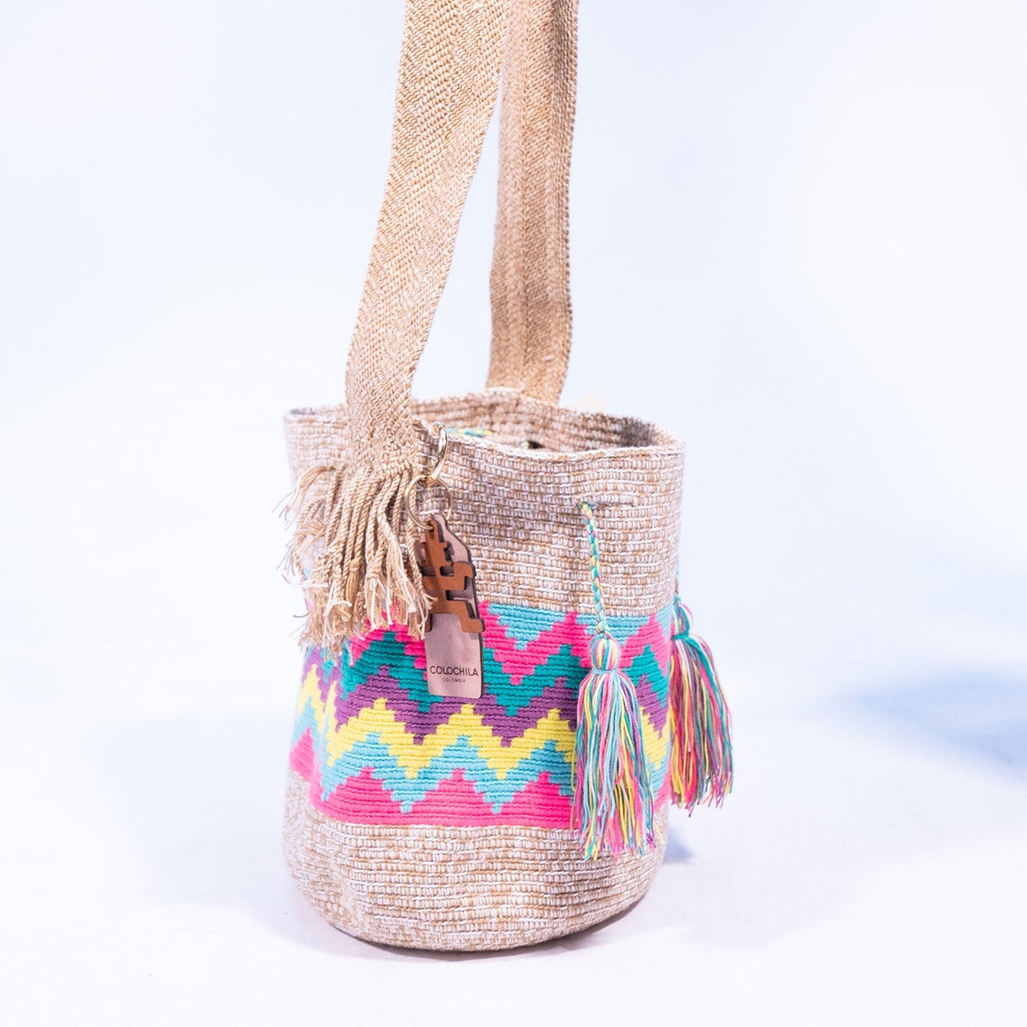 Handwoven Camila Medium Bag - Colourful Mochila