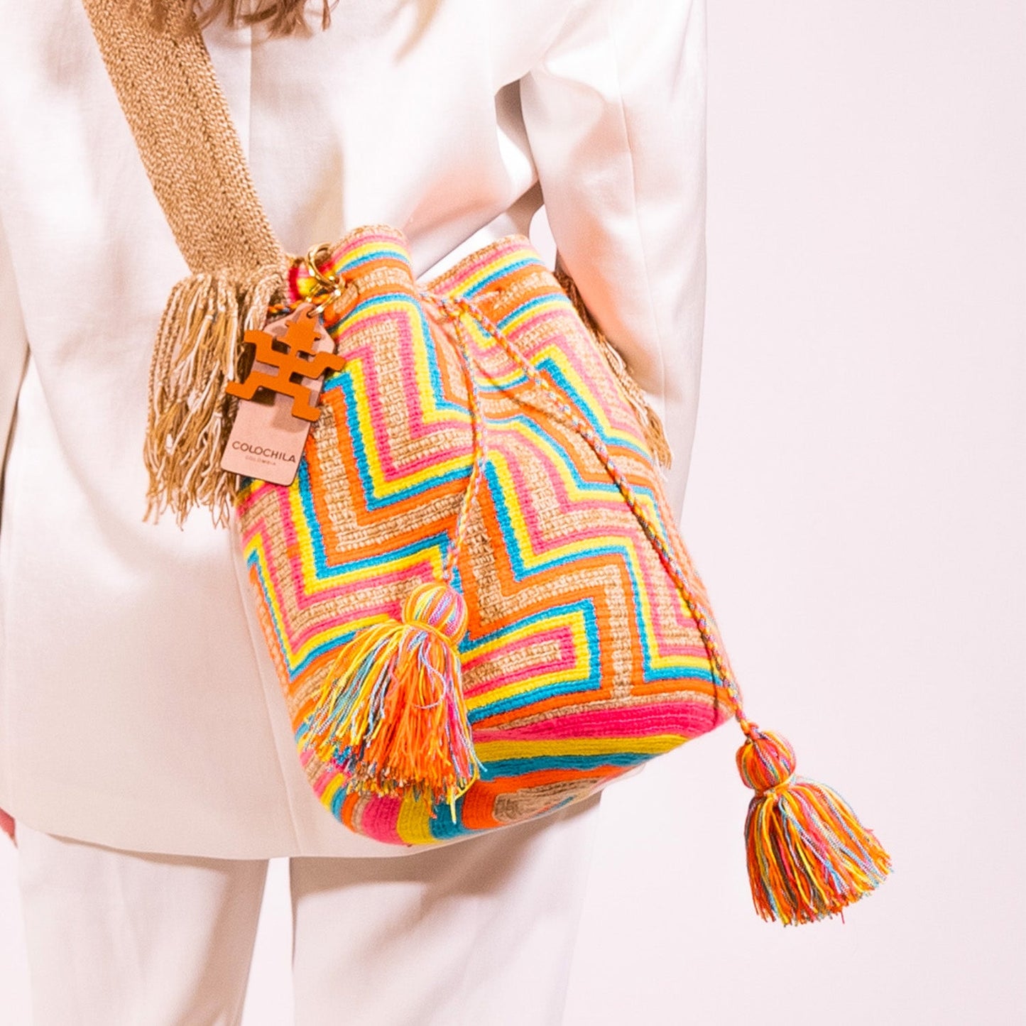 Handwoven Carolina Medium Bag - Colourful Mochila