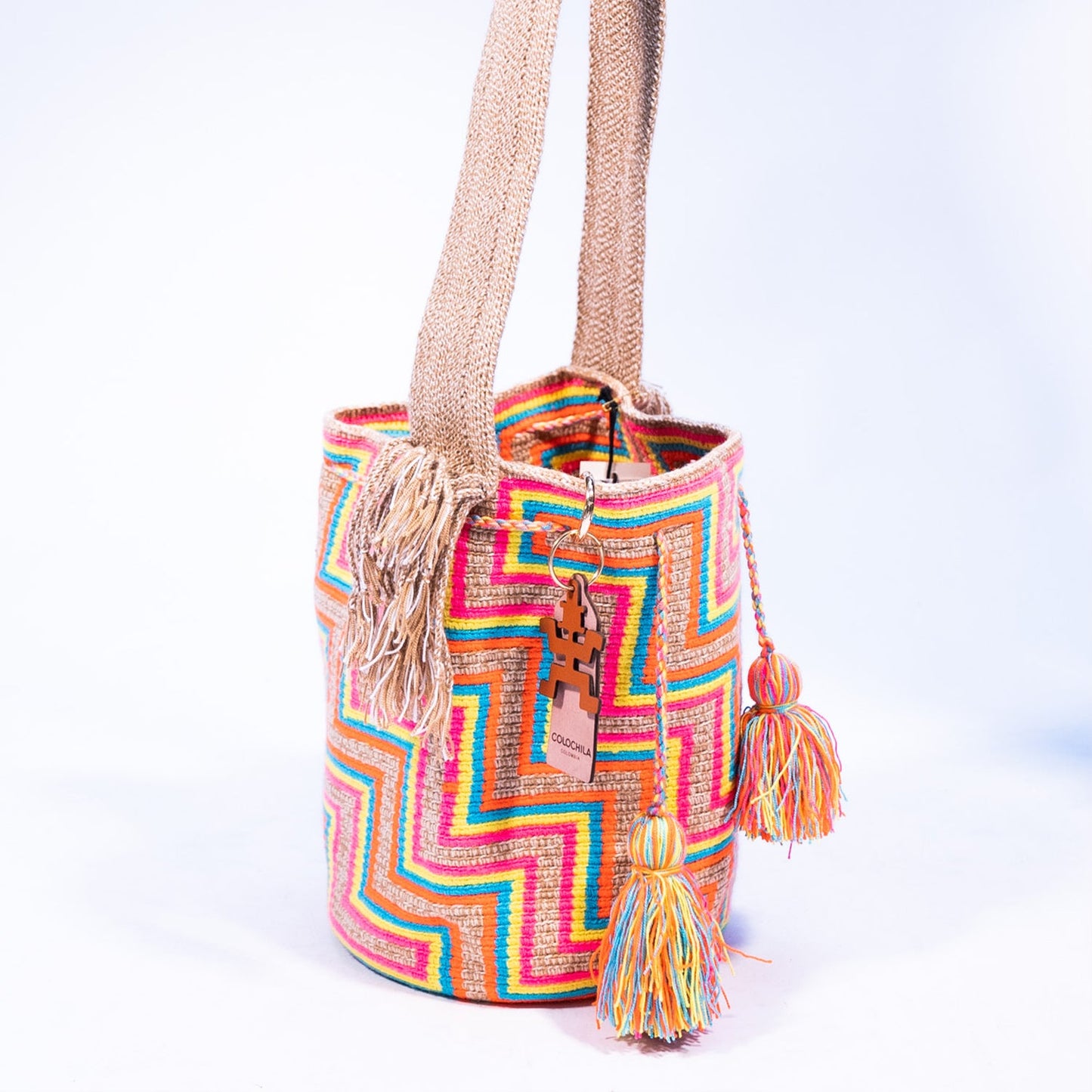 Handwoven Carolina Medium Bag - Colourful Mochila