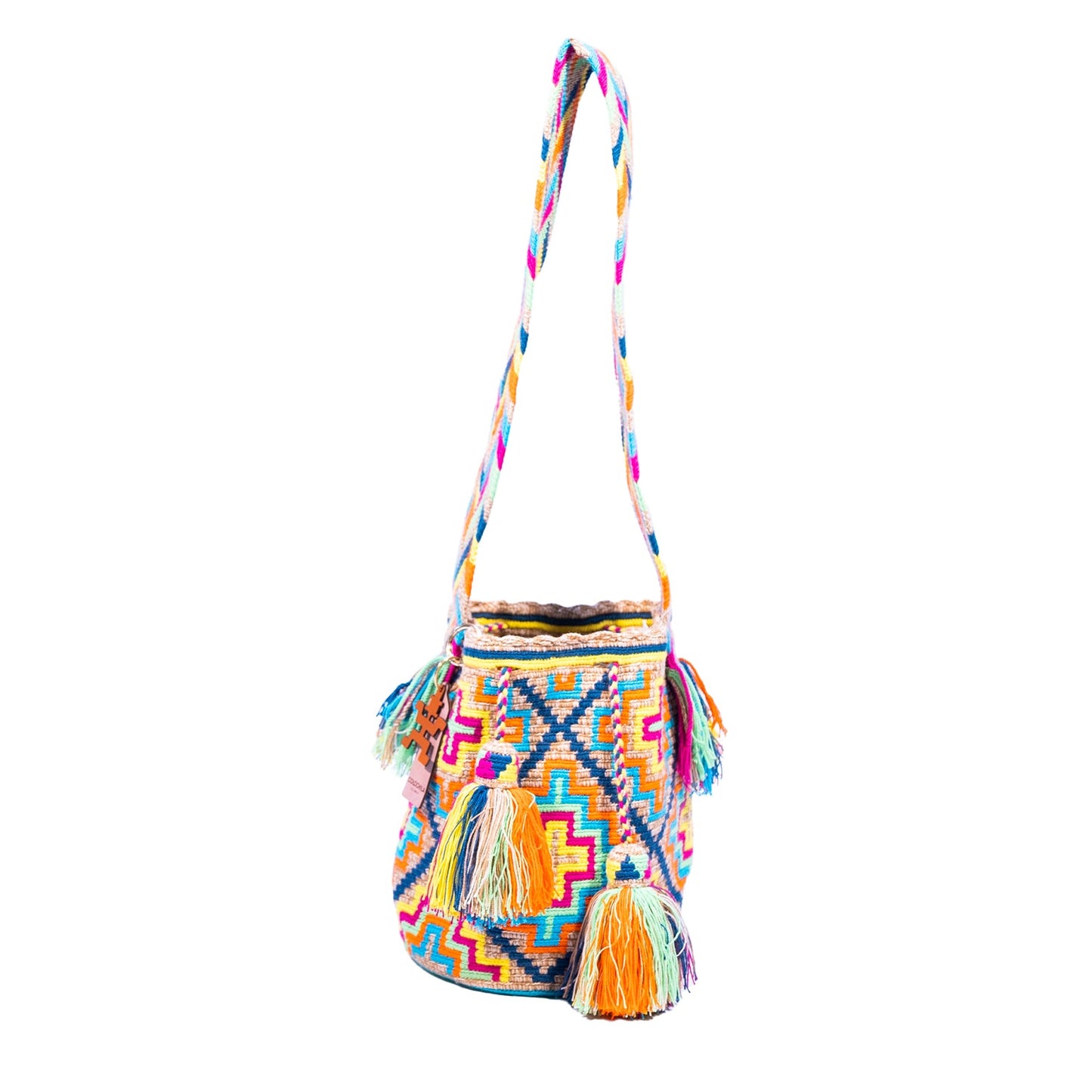 Handwoven 'Celeste' Medium Bag - Colourful Mochila