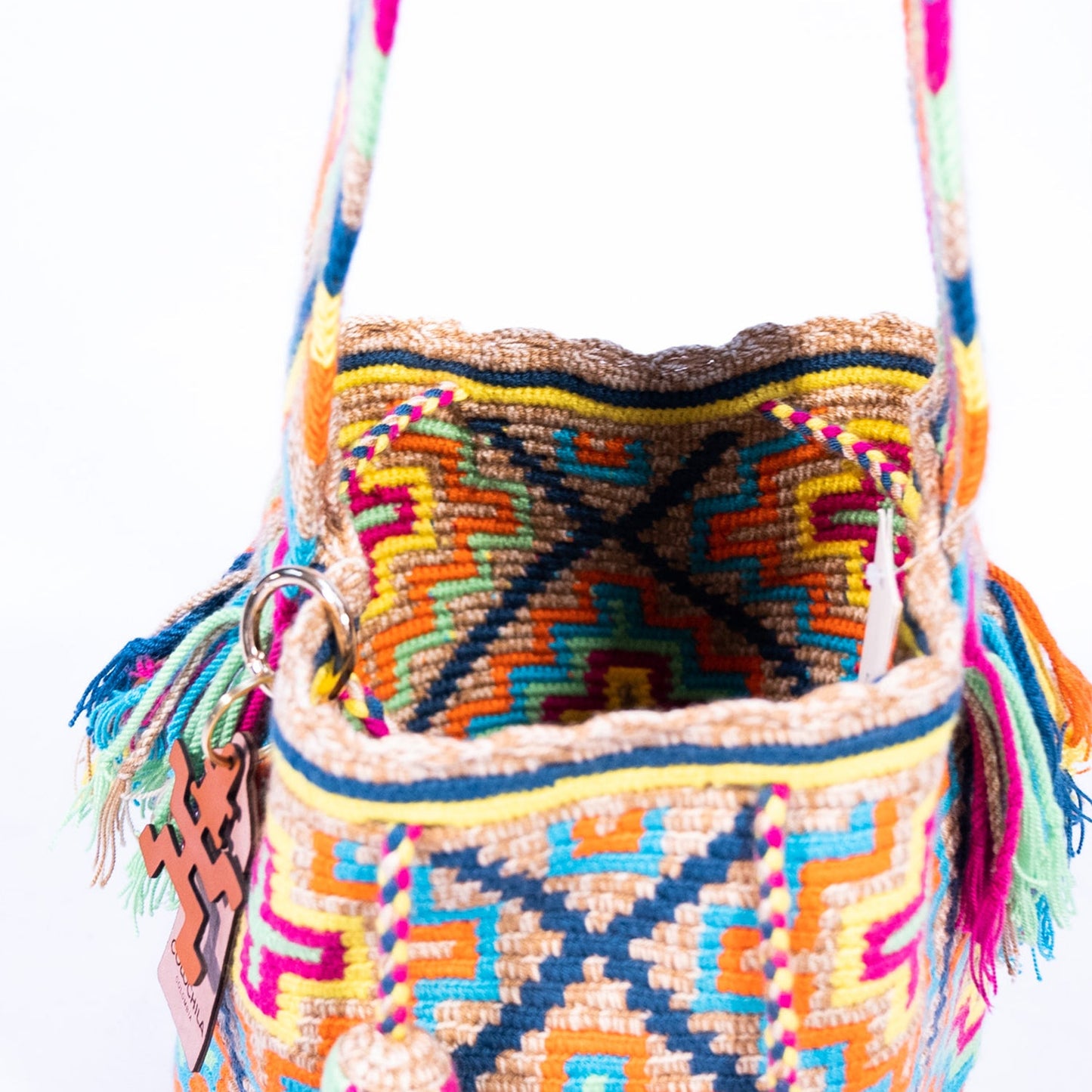 Handwoven 'Celeste' Medium Bag - Colourful Mochila