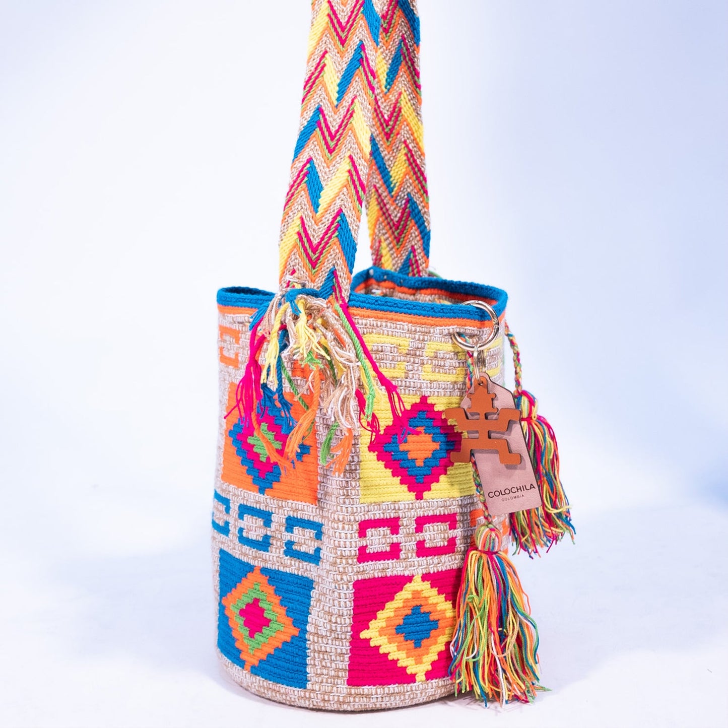 Handwoven Clara Medium Bag - Colourful Mochila