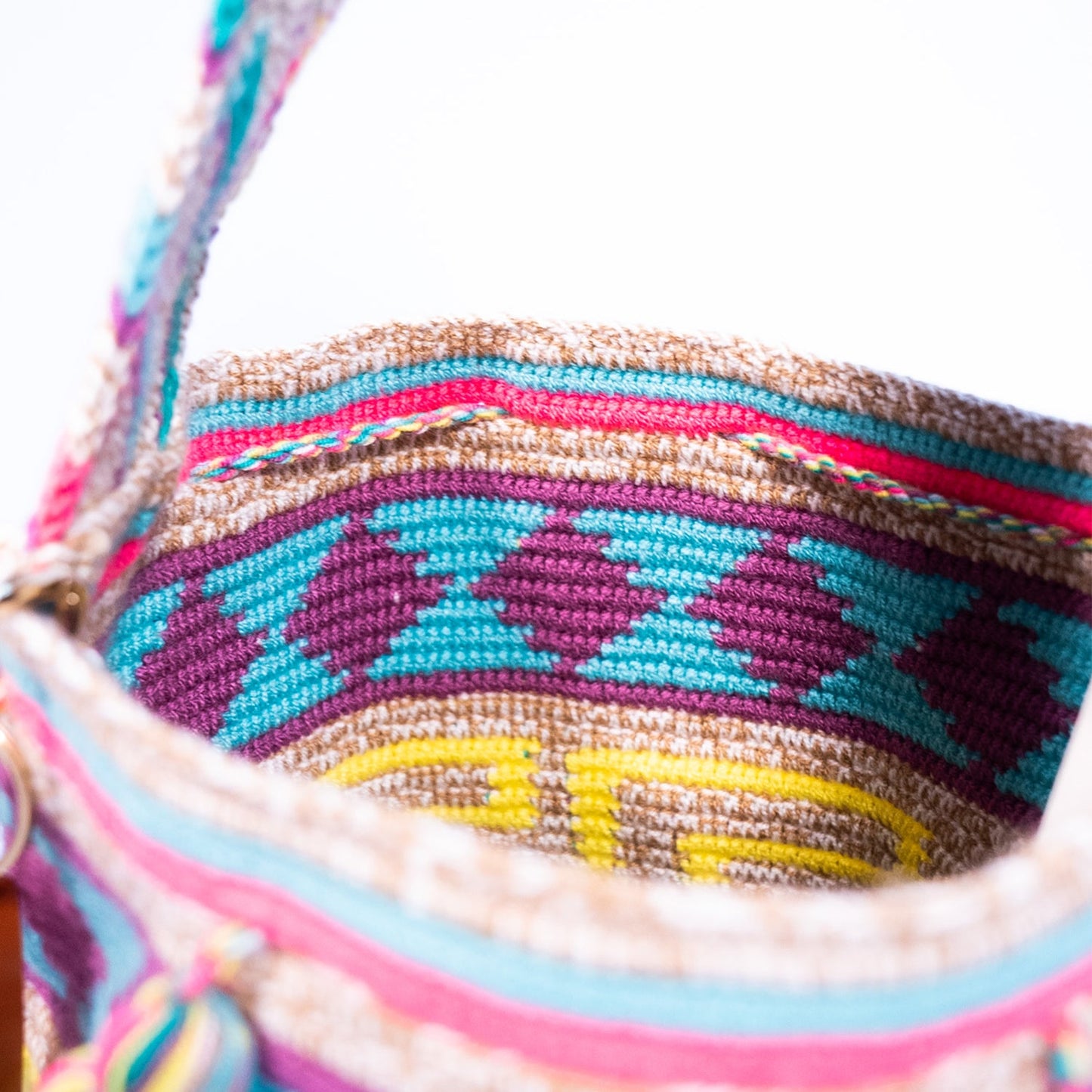 Handwoven 'Cristina' Medium Bag - Colourful Mochila