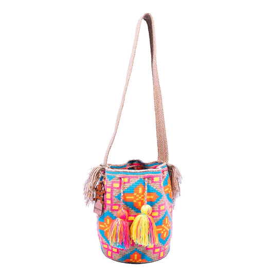 Handwoven 'Cumbia' Medium Bag - Colourful Mochila