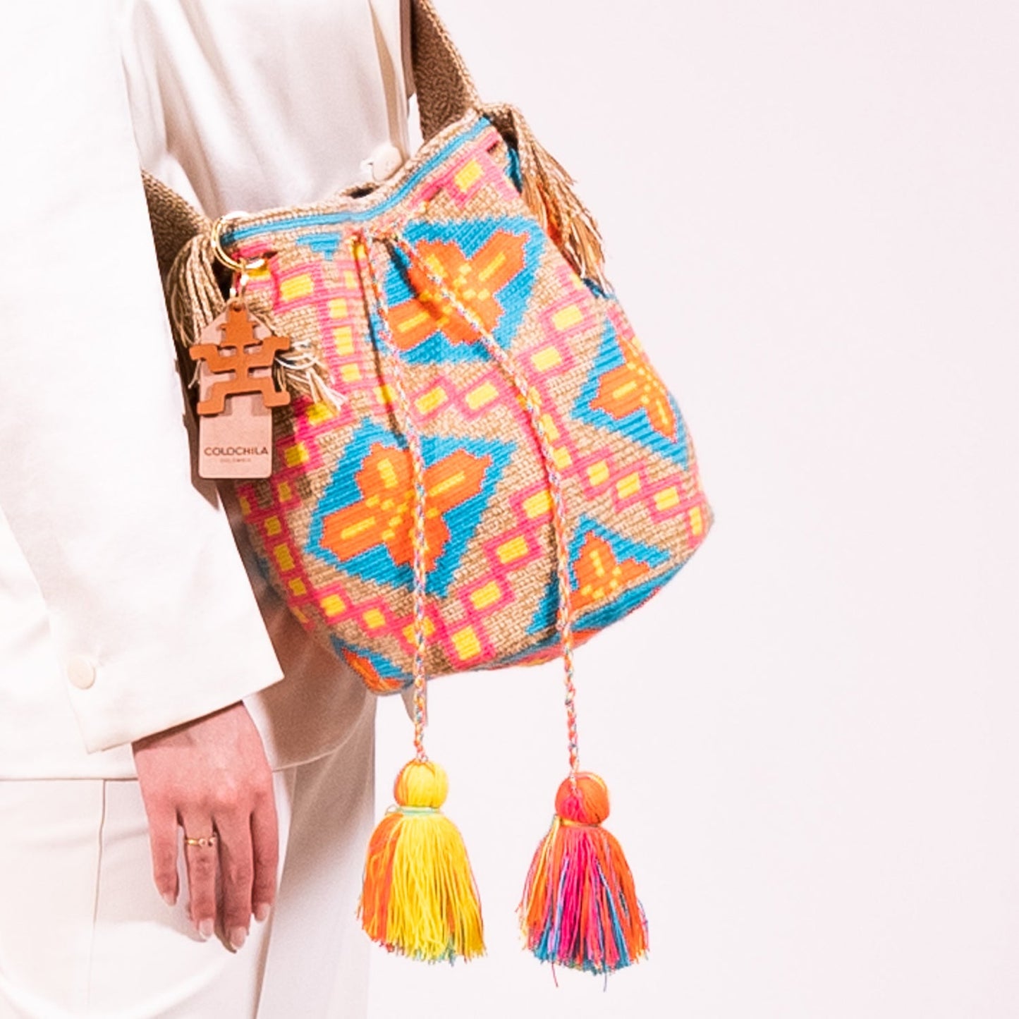 Handwoven 'Cumbia' Medium Bag - Colourful Mochila