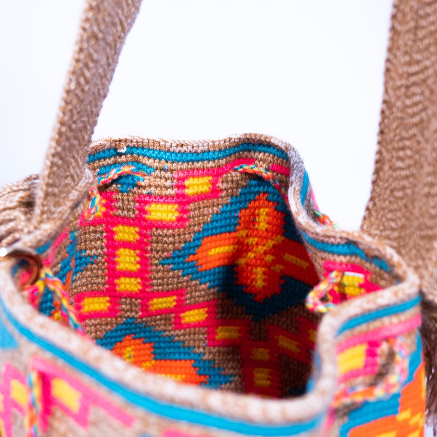 Handwoven 'Cumbia' Medium Bag - Colourful Mochila