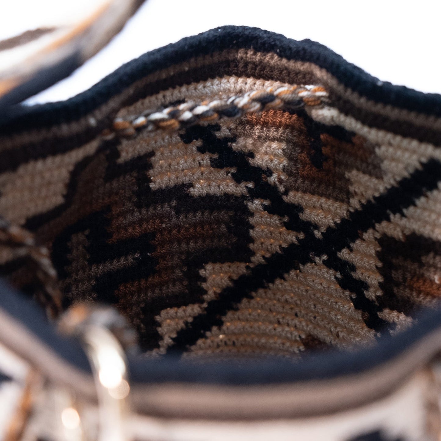 Handwoven 'Doris' Medium Bag - Neutral Tones Mochila