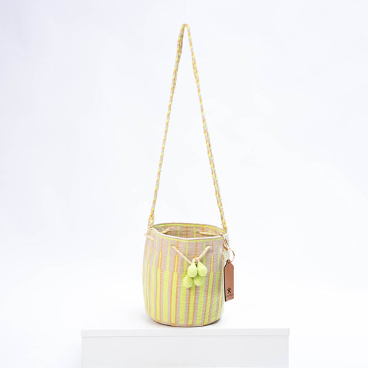 Handwoven 'Glorita' Small Bag - Green and Yellow Mochila