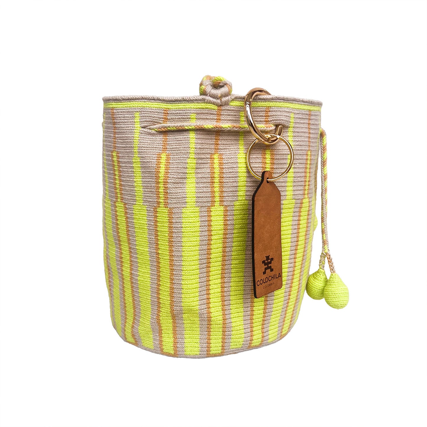 Handwoven 'Glorita' Small Bag - Green and Yellow Mochila