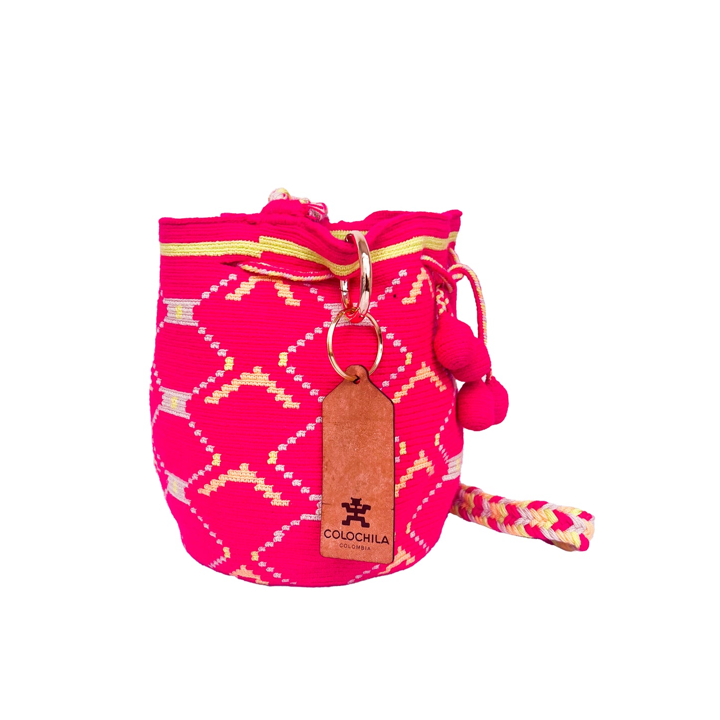 Handwoven 'Rafaelita' Small Bag - Pink Mochila