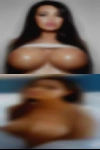 Horny woman sits